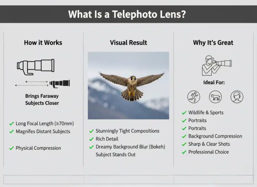 What Is a Telephoto Lens- camera lenses in pakistan
