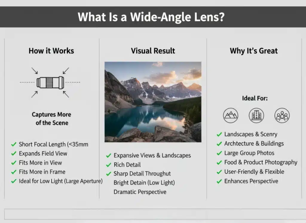 What Is a Wide-Angle Lens- camera lenses in pakistan